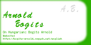 arnold bogits business card